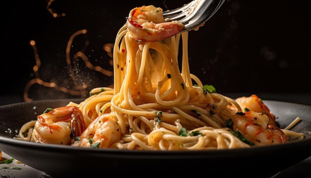 Garlic parmesan Shrimp pasta recipes: creamy Linguine in 15 Minutes or Less.